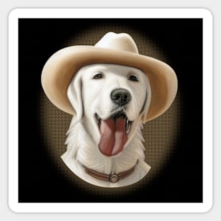 White Labrador Retriever Dog Sticker